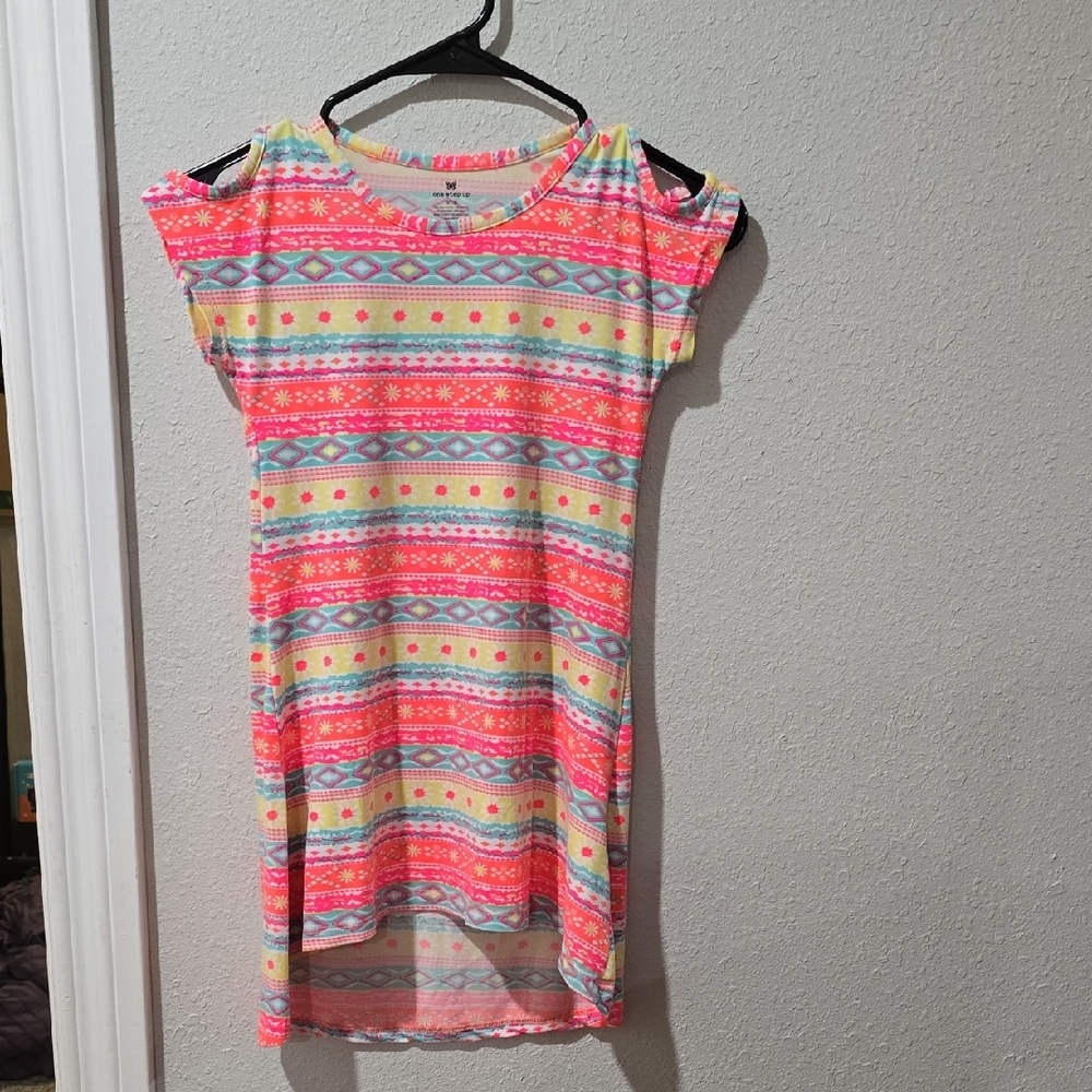 One Step Ahead Vibrant Patterned Kids Dress